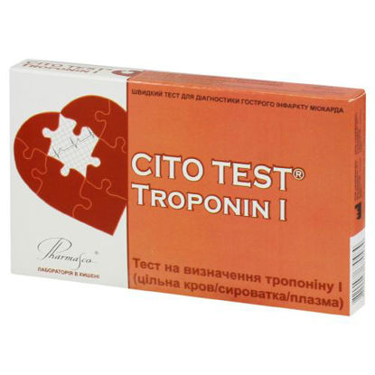 Фото Тест на определение TroponinI (Тропонина) цельная кров/сироватка/плазма